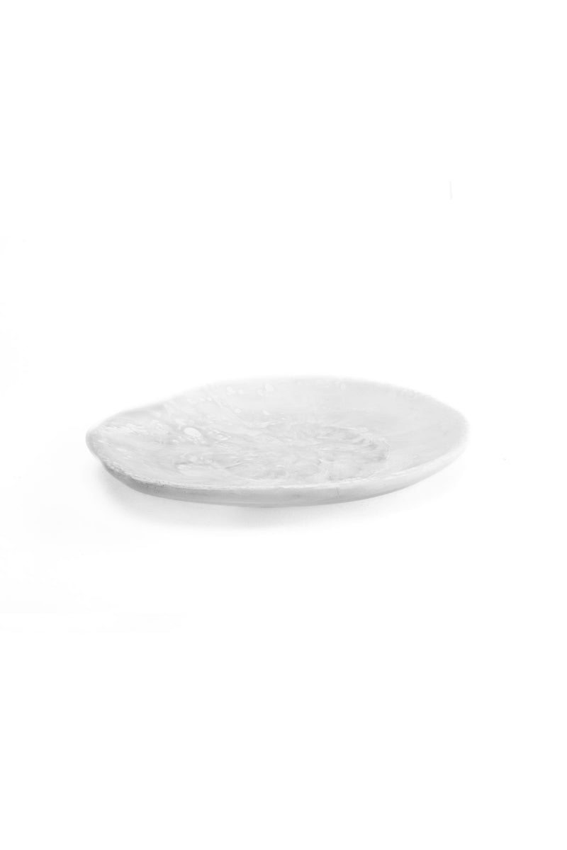Small Shell  Platter - White Swirl
