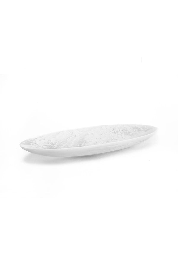 Oval Platter - White Swirl