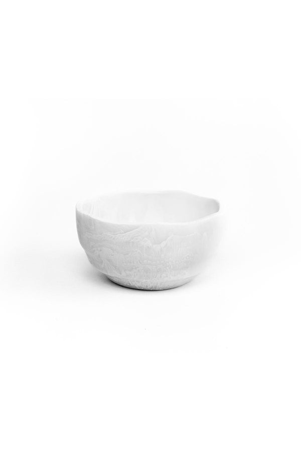 Small Wavy Bowl - White Swirl