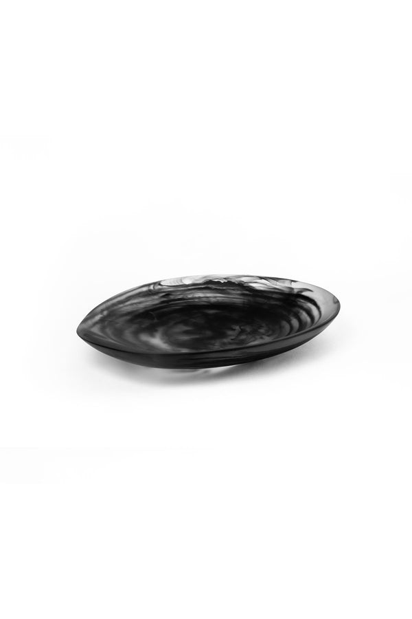 Small Shell  Platter - Black Swirl