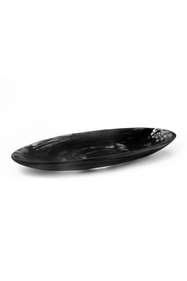 Oval Platter - Black Swirl