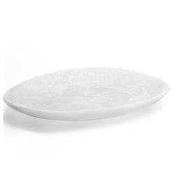 Large Shell Platter - White Swirl