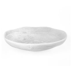 Large Wavy Bowl -White Swirl